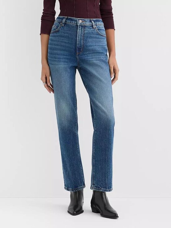 LOFT Denim - Loft Rivete High Rise Straight Jeans Curvy Fit